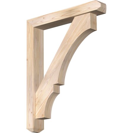 Ekena Millwork Balboa Craftsman Smooth Bracket w/ Offset Brace, Douglas Fir, 5 1/2"W x 34"D x 42"H BKT0604X34X42BOA04SDF